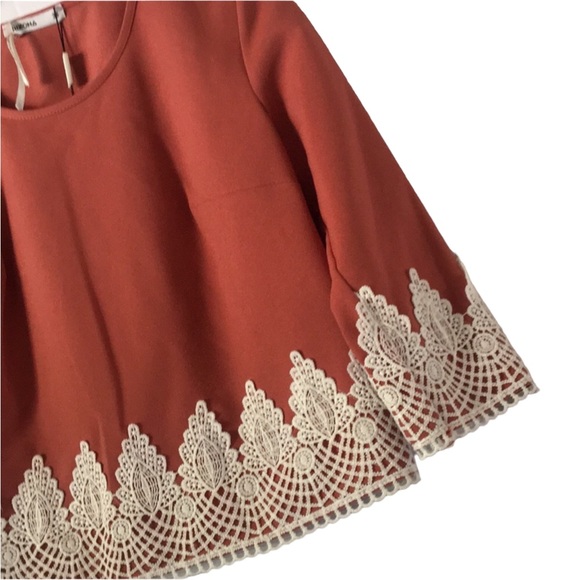 ‼️Arizona Lace Trim Split Hem Top with Mini Skirt‼️ - Picture 6 of 12